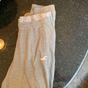 Thin, gray Hollister sweatpants